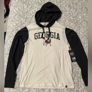 NWT Georgia Bulldog hooded shirt, size medium
